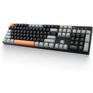 E-YOOSO Z-14 Mechanical Gaming Keyboard Brown Switches 104 Key, Full-Size Computer Keyboards, Solid Yellow Backlit Keyboard for PC Gamer, Black&Grey E-YOOSO Z-14 Mechanical Gaming Keyboard Brown Switches 104 Key, Full-Size Computer Keyboards, Solid Yellow Backlit Keyboard for PC Gamer, Black&Grey
