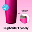 Owala FreeSip Sway Insulated Stainless Steel Water Bottle with Two-Way Spout, Built-In Straw and Bucket Handle, Made for Travel, School, and Sports, 30oz, BPA Free, Leak Proof, Read My Lips