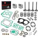 Top End kit STD Piston & Ring + Gasket Seal + Exhaust Valve + Intake Valve Spring Rebuild Kit Compatible with EZGO Fuji Robin 295cc Golf Cart EH29C 4 Cycle MCI Engine 1991-2002