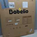 Babelio Baby Gate for Stairs, Kitchen & Doorways, 26-43" W 28" H No Bottom Bar| Easy Installation| One-Handed Operation| Auto-Close| Hardware Mount (Drill Needed) Safety Dog/Pet Gate Indoor (White)