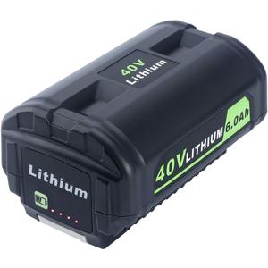 Biswaye 40V 6Ah Lithium Battery Replacement for Ryobi 40V Battery OP4040 OP40601 OP4026 OP40261 OP40401 OP40501 OP4015 OP40602 OP40404 OP40603 Compatible with Ryobi 40 Volt Cordless Power Tools