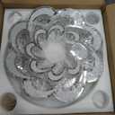 Flashing God Dia 32'' Modern K9 Crystal Chandelier Flush Mount Ceiling Light Fixture Dimmable LED Chandelier for Living Room Dinning Room Bedroom