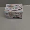 BEAUTURAL Mini Travel Steam Iron for Clothes with Dual Voltage, Temperature Control, Non-Stick Soleplate and Cord Storage, Ideal for Sewing, Quilting and Handcraft (White)