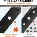 GY20852 48 inch 7-Star Mulching Toothed Blades for John Deere GX21784 D140 E140 D160 E150 E160 E170 LA145 LA140 LA155 155C 48" Decks 100 Series Tractor Zero Turn Mower GX21785 AM137757 2-Pack, Black