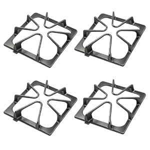 W10447925 Stove Grate Replacement Parts for Whirlpool Stove Parts General Electric Gas Range Parts Stove Surface Top Grate Metal Steel Rack (4 Pack)