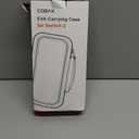 CoBak Large Capacity Carrying Case for Nintendo Switch 2 (2025) - 3 in 1 Accessories Bundle with 2 Screen Protectors, Thumb Grip Caps, 24 Game Cartridges, Hard Shell Portable Travel Pouch, Black