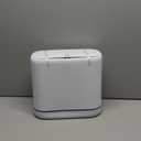 Small Bathroom Trash Can with Lid, 3 Gallon Slim Garbage Bin with Pop-Up Lid & Air-Pressure Bag Lock, Mini Waste Basket for Bathroom, Bedroom, Kitchen, Office, Rv, White - Includes 75 Bags (5 Rolls)