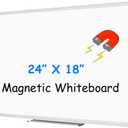 XBoard Magnetic Whiteboard 24 x 18 Inch, Dry Erase Board with Aluminium Frame & Marker Tray (24"W x 17.7"H)