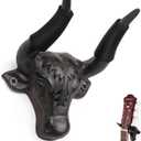 Adowes Guitar Wall Mount Hook 1 Pack, Guitar Hanger Mount Cast Iron, Bull Head Guitar Holder, Ukulele Wall Mount, Guitar Accessories for Acoustic, Electric Guitar, Bass, Ukelele, Banjo, Guitar Gifts (Rust)