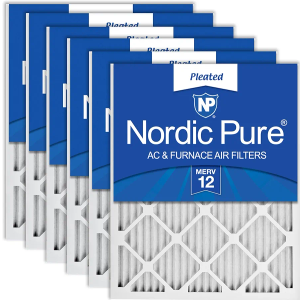 Nordic Pure 20x24x1 (19 1/2 x 23 7/16 x 3/4) Pleated MERV 12 Air Filters 6 Pack