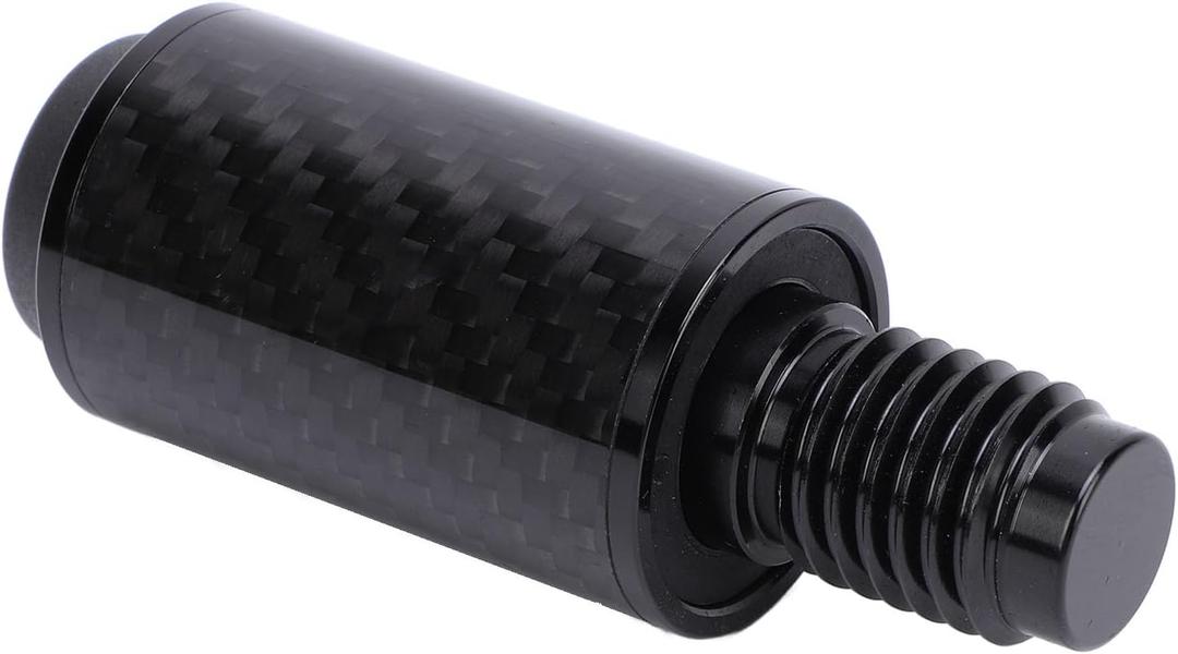 Diyeeni Billiard Pool Cue Extension, 2 Inch Carbon Fiber Billiards Stick Butt End with Bumper, Quick Installation, Billiard Extension Extender Accessory Parts for Cuetec
