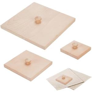NBEADS 3Pcs Hardwood Tailors Clapper, Square Quilters Clapper Wood Clappers Sewing Tools Seam Presser Boards for Flattening Fabrics Sewing and Point Pressing