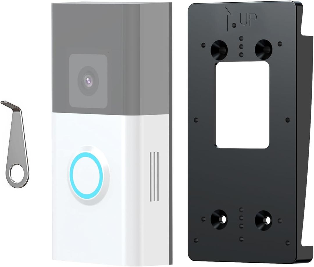 SENLEG Vinyl Siding Doorbell Wall Mount Kit Fit for Ring/Video Doorbell, Vertical Doorbell Angle Wedge Mounting Bracket Plate(4-inch Standard Vinyl Siding Only)