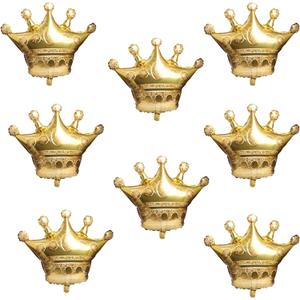 8Pcs Gold Crown Foil Balloons Party Decorations.Wedding Bridal Shower Marriage Engagement Party Supplies