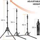 Mannequin Head Stand, Adjustable Wig Stand, Reinforced Metal Mannequin Head Stand for Cosmetology Hairdressing Training