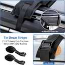 Universal Soft Roof Rack Pads with Two 16 FT Tie-Down Straps, Bow & Stern Ropes, Quick Loops & Storage Bag–Car Roof Rack for Kayak, Surfboard, SUP, Canoe–Fits Cars, SUVs, Sedans & Hatchbacks(1 Pair)