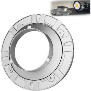 Metal Speed Ring Adapter for Studio Flash Softbox,360°Rotation,12 Mounting Slots,Lightweight & Compact,7.5 inch Outer Diameter