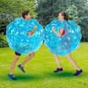 2 Pack Inflatable Bumper Balls for Adults (4ft/1.2m) Giant Sumo Balls Body Bumpers Balls Buddy Zorb Ball Outdoor Toys for Kids Yard Human Bubble Ball Hamster Ball(Red+Blue, 48inch)