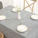 Heavy Duty Vinyl Tablecloth with Flannel Backing Waterproof Oil-Proof Plastic Table Cloth Stain-Resistant Wipeable Rectangle or Square Table Cover for Dining, Camping (Granite, 52X70 Inch)