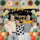 Vlipoeasn Retirement Decorations for Men Women, Colorful Vintage Retirement Party Set with Backdrop Banner Honeycomb Centerpieces Hanging Swirls, Office Retired Farewell Decor