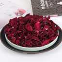 3 x Dried Red Rose Petals, Real Natural Dried Rose Petals 50g for Tea, Cake, Soap Making, Candle Making, Wedding, Confetti, DIY Crafts Edible (darkrosept50g) (Darkpetal)