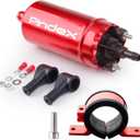 Pindex Universal External In Line Fuel Pump,116 PSI High Pressure 12V Electric Pump Injection Systems Compatible with 0580464070 0580453911 0580463017 0580464023,Red