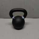 Yes4All Powder Coated Kettlebell, Cast Iron Core Kettlebells with Non-Slip Handle & Flat Bottom for Conditioning, Heavy Duty for Strength Training, 9lb to 71lb - Single & Pair (Light Blue)