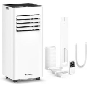 ZAFRO 8,000 BTU Portable Air Conditioners, AC Unit with Cool/Fan/Dehumidifier/Smart Sleep Modes, 24H Timer, Remote Control, Air Cooler for Bedroom Dorms Small-Rooms, White
