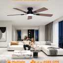 52 Inch Ceiling Fan with Light, Remote&App Control, Flush Mount