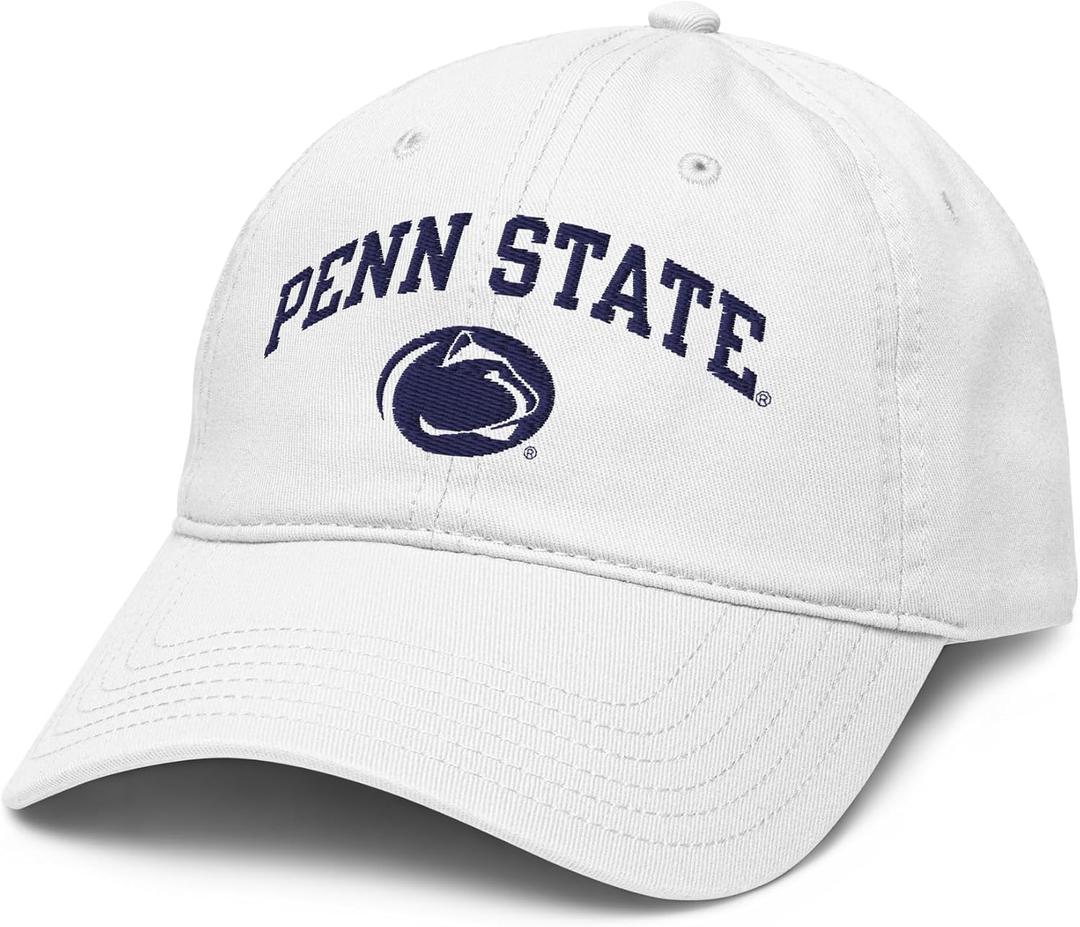 Penn State Nittany Lions Arch Over Officially Licensed Adjustable Baseball Hat (One Size, White)