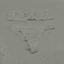 WDIRARA Women's 2 Piece Exotic Lingerie Set Floral Lace Mesh Sheer Strapless Bra and Panty Set (Medium, White)