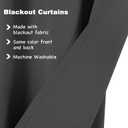 Turquoize Thermal Insulating Blackout Grommet Top Curtains Ultra Soft Blackout Thermal Insulated Window Curtain Panels Extra Long Curtains Room Darkening 52 Wide x 108 Length Inches, Charcoal Gray