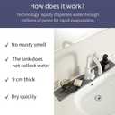 Kitchen Faucet Absorbent Mat, Diatomite Fast Drying Stone Faucet Mat For Kitchen ,Instant Quick Drying Stone Mat Around Faucet (White, 15.7" x 3.9")