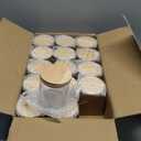 SHOWIN 8 OZ Thick Candle Jars for Making Candles 15 Pcs, Clear Empty Jars with Wood Lids for Candle Making, Sample Container