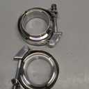 2 X 2.5" Quick Release V-Band Clamp with Male Female Flanges 304 Stainless Steel for Turbo Downpipes (2.5 inch, 2 Pack)