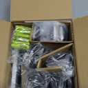 Panasonic Cordless Phone with Advanced Call Block, Link2Cell Bluetooth, One-Ring Scam Alert, and 2-Way Recording, Phone with Answering Machine, 3 Handsets - KX-TGF973B (Black/Silver Trim)