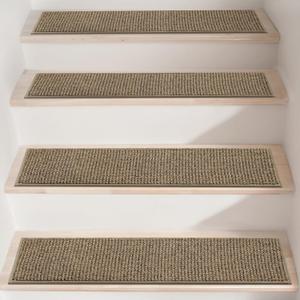 BEQHAUSE Stair Treads for Wooden Steps 28inX9in, Carpet Stair Treads Non Slip Indoor, Machine Washable Stair Runners for Kids Elders and Pets, Carpet for Stair Rugs Mat, TPE Backing, 15pcs, Taupe
