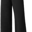 CRZ YOGA Womens Butterlift High Waisted Wide Leg Pants with Pockets 29"/31"/33" - Yoga Lounge Buttery Soft Comfy Casual (Medium, Black)