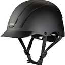 Troxel Spirit Full Coverage Horse Riding Helmet, Low-Profile Adjustable Design, Safety Horseback Riding Gear, Medium (7 - 7-3/ 8), Black Duratec