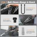 BSRCO Handheld Vacuum Cordless Rechargeable, 3-in-1 Car Vacuum Portable with LED Light & USB Charge, 1.65Lbs Lightweight Hand Vacuum Cleaner for Pet Hair, Home, Car Interior