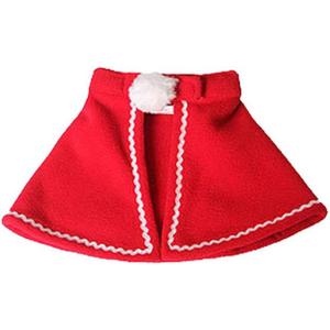 Amosfun Dog Cloak Christmas Pet Costumes Red Polar Fleece Cat Cape Halloween Costume Pet Apparel Size S (Red)