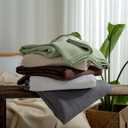 100% Turkish Cotton Waffle Blanket Queen - Cozy, Airy, Lightweight Summer Throw Blankets - Made in Turkiye, (Dark Brown Blanket, Queen Size 90" x 90")