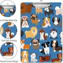 Fashion A4 Clipboard, Standard Letter Size 9" x 12.5", Decorative Wooden Clipboard with Low Profile Metal Clip for Office, School, Teachers, Cute Dogs