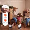 VEVOR Ride On Horse, Riding Pony Toys for Kids, No Battery Required, Smooth Wheels with Anti-Roll Stop Ring, Upgraded Raised Seat, Handles, Sturdy Pedals, 176 lbs Max Load Capacity for Ages 6+