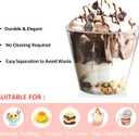 Eupako 5 oz Clear Plastic Dessert Cups 100 Pack Small Clear Plastic Tumbler Cups Great for Desserts, Appetizers, Puddings, Mousse (EXP 12/25/36)