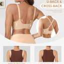 DEANGELMON Bras for Women No Underwire Wireless Push Up Bras - Seamless Full Coverage Bralettes Comfortable Everyday Bra (Beige, XL)