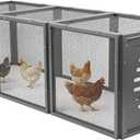 A Anleolife Chicken Tunnel, 23.6 inch Wide Heavy Duty Metal Chicken Coop, Predator Proof Modular Extension Chicken Run for Outside Poultry Coop as Hens, Rabbits, Ducks and Small Pets (1 Set)
