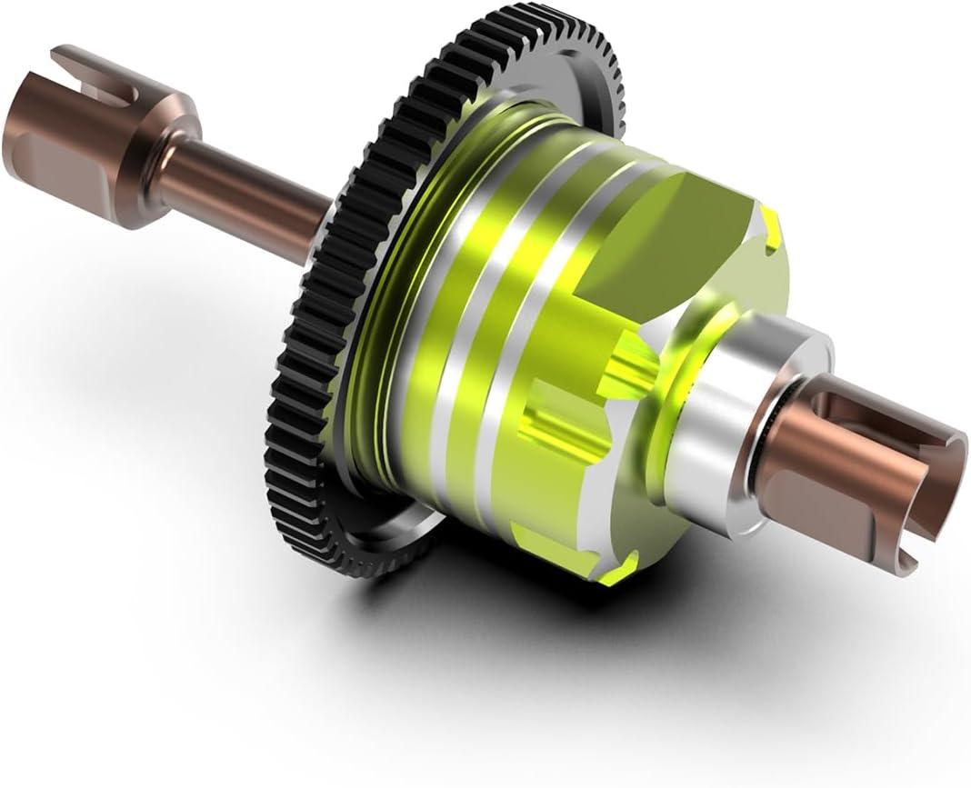 CROBOLL R11139 Upgraded Aluminum Central Differential with 65T CNC Gear & S2 Alloy Steel Cup for RC Car, Spare Parts RC Truck for RZ001 and XTS-F10