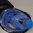 Greatever G2 Full Face Snorkel Mask with Latest Dry Top System,Foldable 180 Degree Panoramic View Snorkeling Mask with Camera Mount,Safe Breathing,Anti-Leak&Anti-Fog (Small-Medium, Blue)