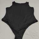 LCNBA Women's Sexy High Neck Sleeveless Bodysuit Basic Top Bodysuit Jumpsuit, Large, Black